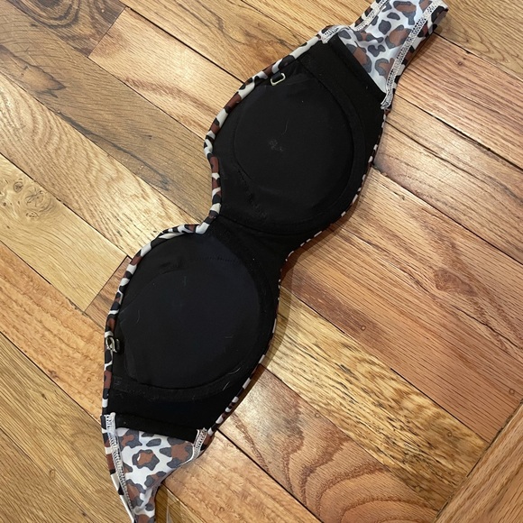 Leopard Print Bandeau Swimsuit - Picture 2 of 3